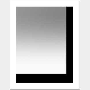 Gray to White Horizontal Linear Gradient Posters and Art